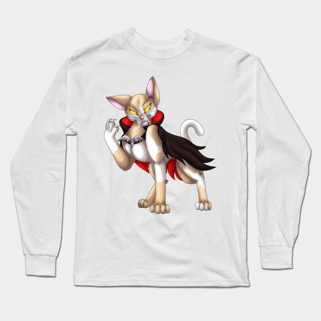 VampiCat: Cream Bicolor Long Sleeve T-Shirt by spyroid101